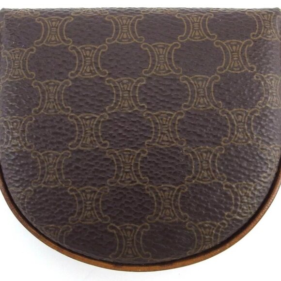 CELINE coin case macadam beige PVC ?~ leather Authentic used - Picture 3 of 8